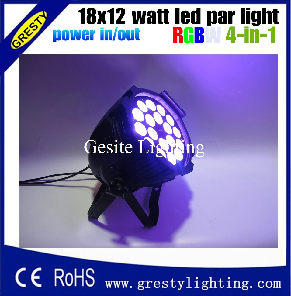 6 шт./партия светодиодный сценический прожектор DMX512 18x12 Вт|rgbw 4in1|led par lights dmx512led light |