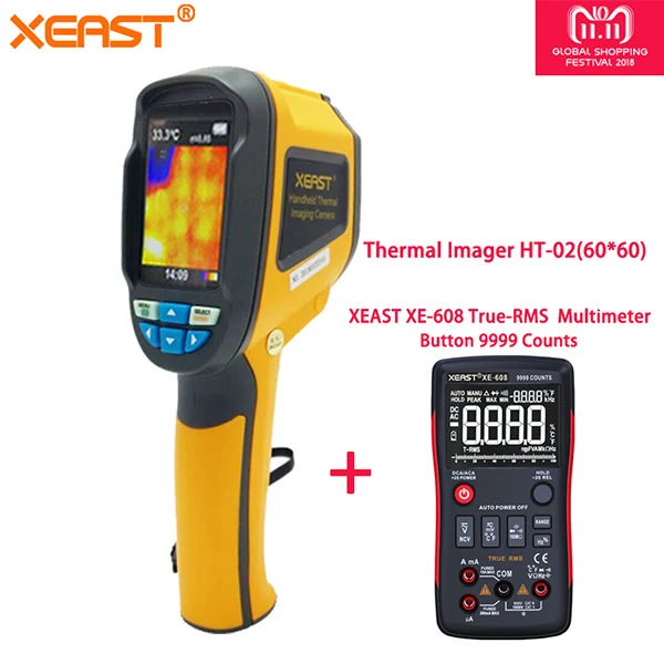 HT-02 XE-608 Lightning со склада в Москву HT-02 портативная тепловизионная камера HT02 и HT-18 XE-31 с высоким разрешением ИК - Цвет: HT-02 XE-608