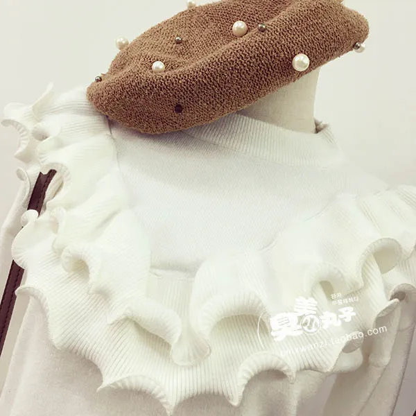 2017 Early Autumn New Women Sweet Pullovers O-neck Butterfly Sleeve Ruffles All-match Knit Sweaters | Женская одежда