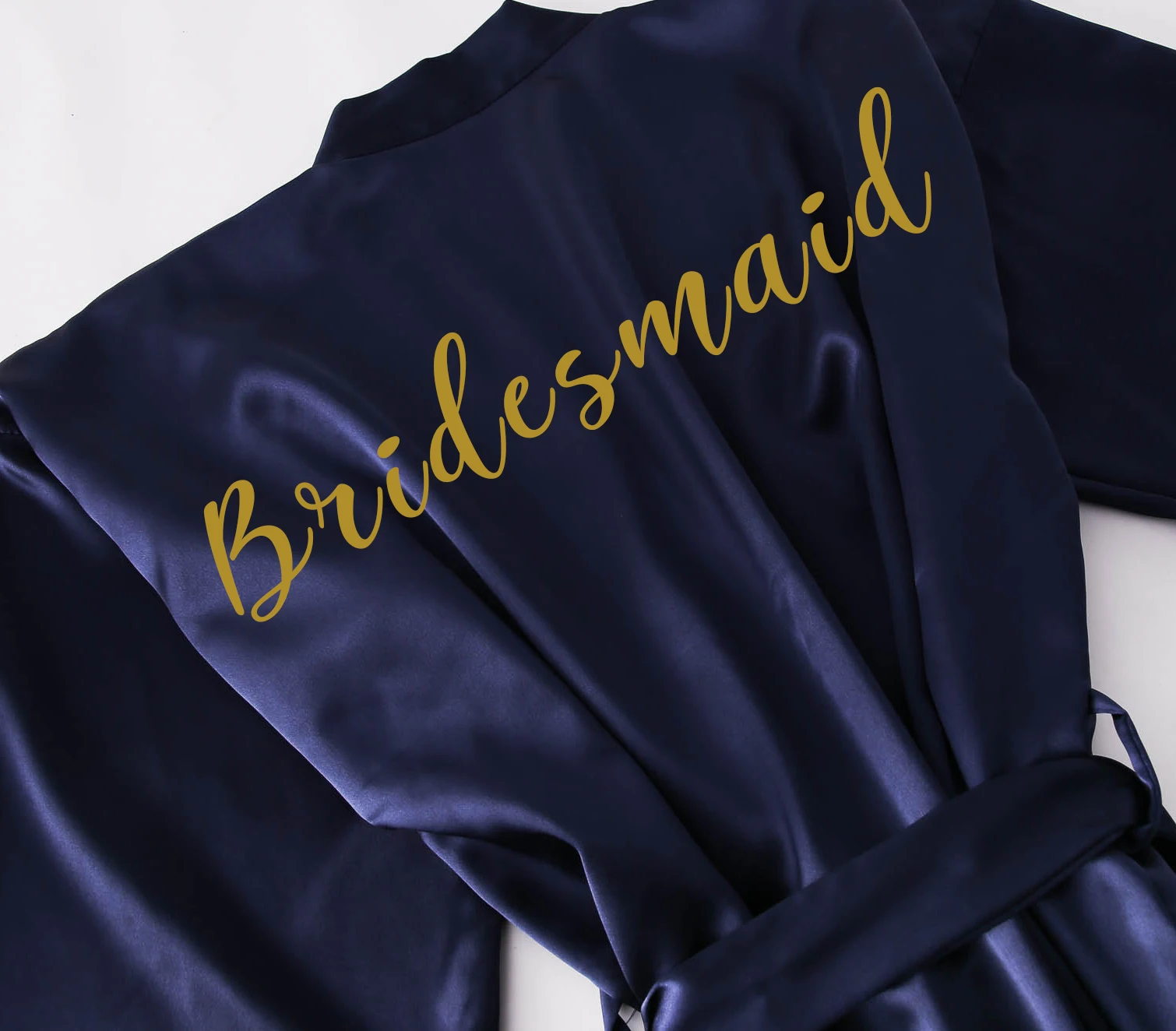 blue Bridesmaid Owiter атласные шелковые халаты плюс размер свадебный банный халат невесты халат Летняя женская одежда ночная рубашка подружки невесты - Цвет: blue Bridesmaid