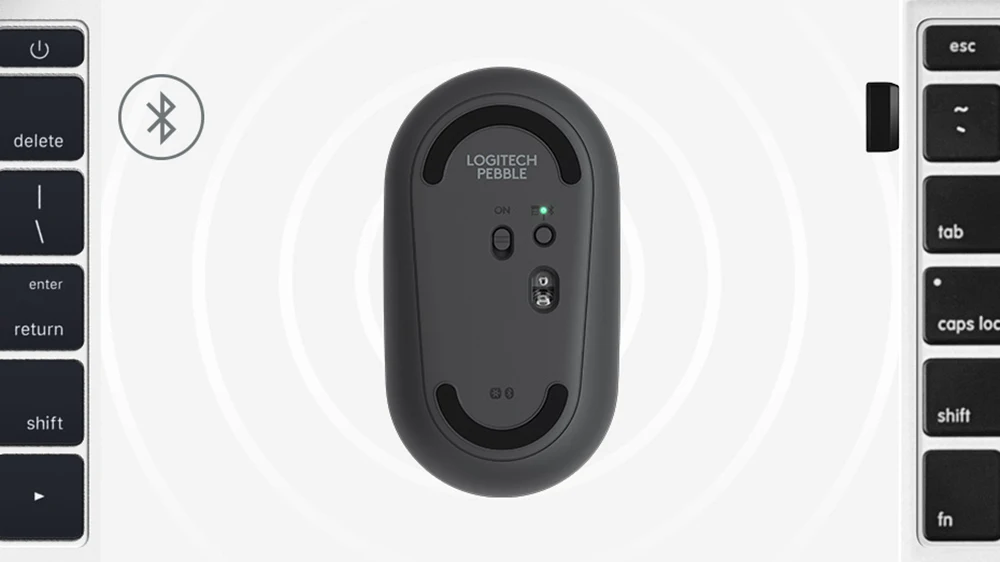 Оригинальная Новейшая Bluetooth мышь с PEBBLE, мини и тонкая, 1000 dpi, 100g, Высокоточная оптическая отслеживающая, унифицирующая цветная мышь