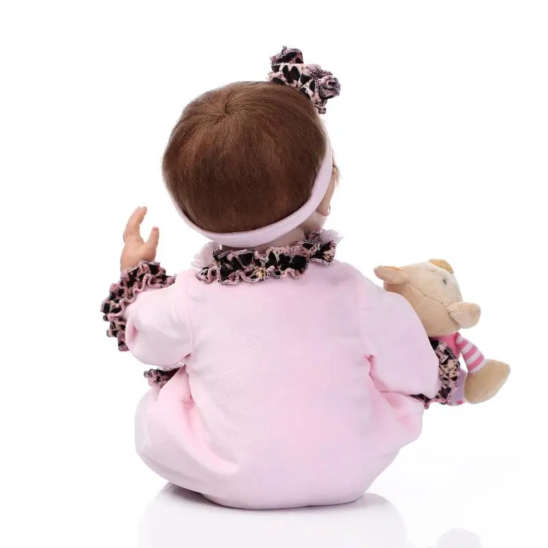 New 55cm Silicone Reborn Baby Dolls Sleeping Babies Lifelike Real Vinyl Belly Girls Bebe Alive Brinquedos Bonecas | Игрушки и хобби