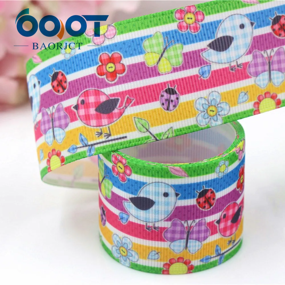 OOOT BAORJCT I-19221-411, 38 мм, 10 ярдов мультфильм термотрансферные печатные корсажные ленты, лук кепки DIY аксессуары украшения