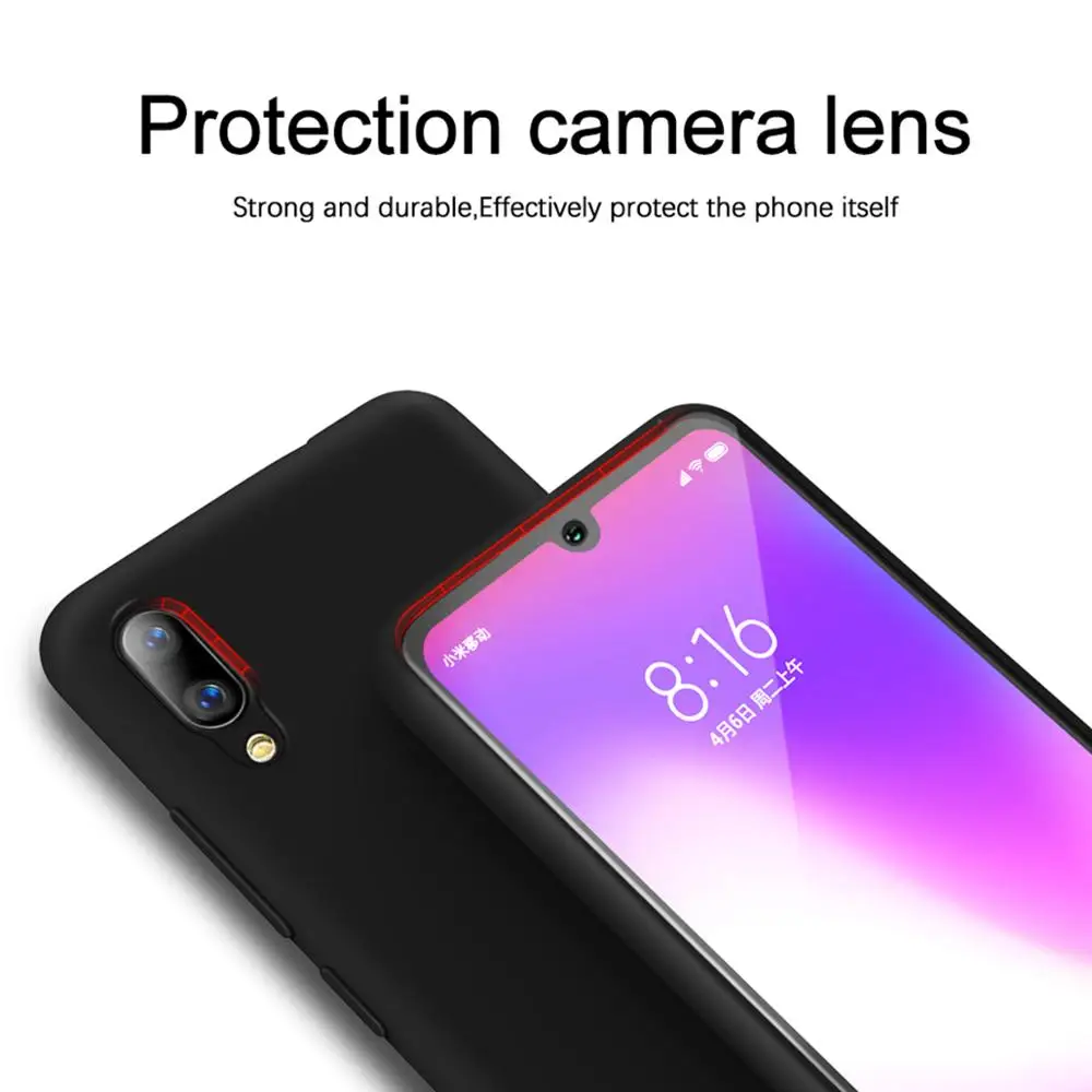Жидкий силиконовый защитный чехол для Xiaomi Redmi Note 7 с отверстиями, защитный чехол для мобильного телефона с защитой от пота и скольжения