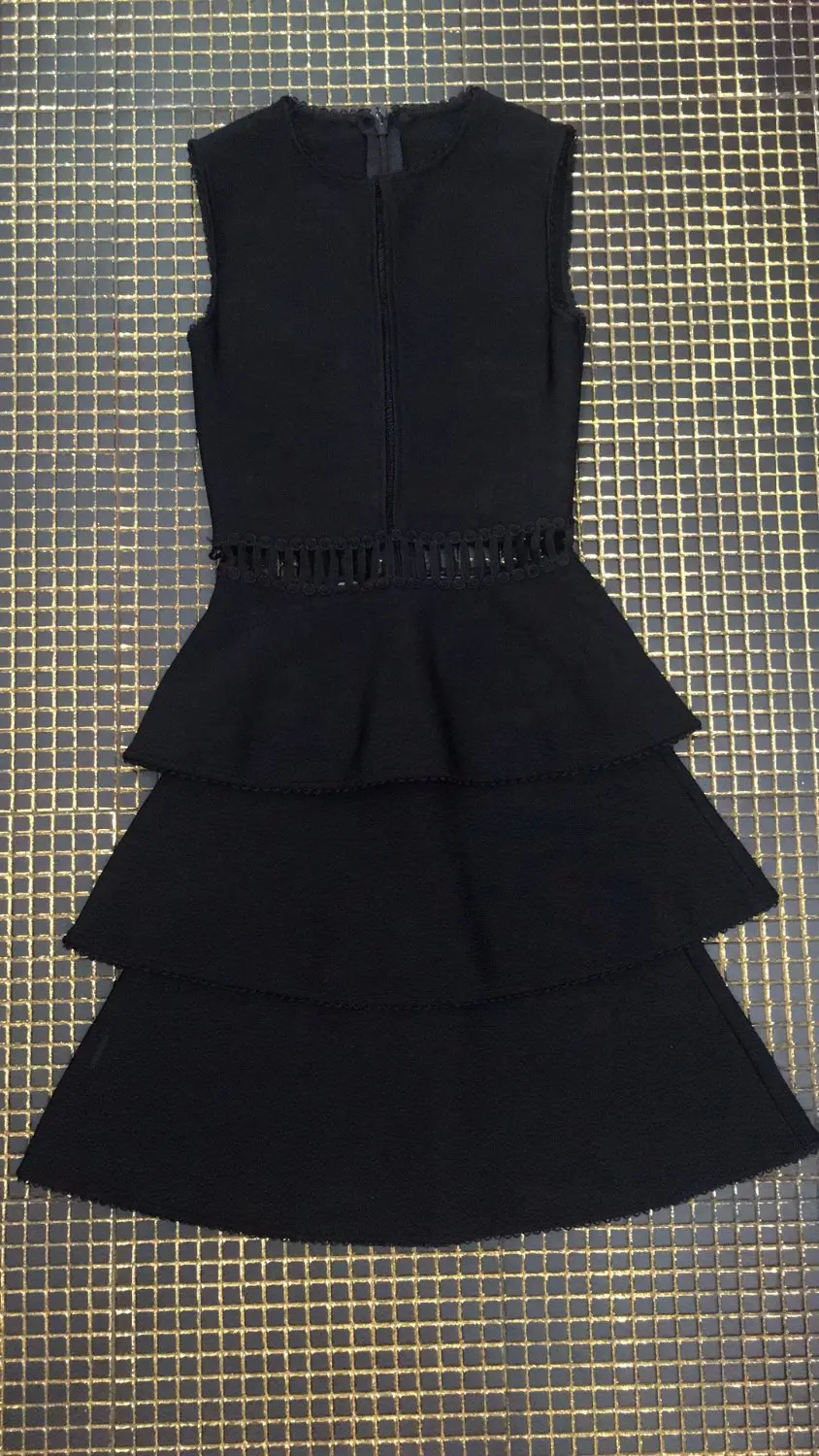

Black Bandage Dress Fashion Celebrity Evening Party Elegant Women Mini Hollow Out Dresses