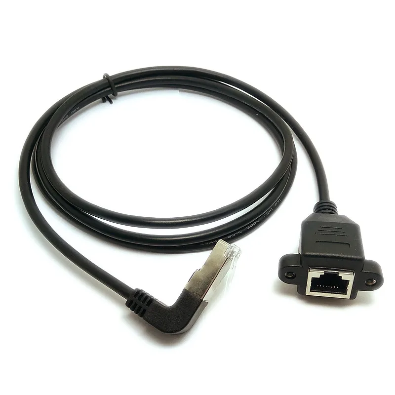 Вниз угловой 90 градусный 8P8C FTP STP UTP Cat 5e RJ45 штекер гнездо Lan Ethernet сетевой