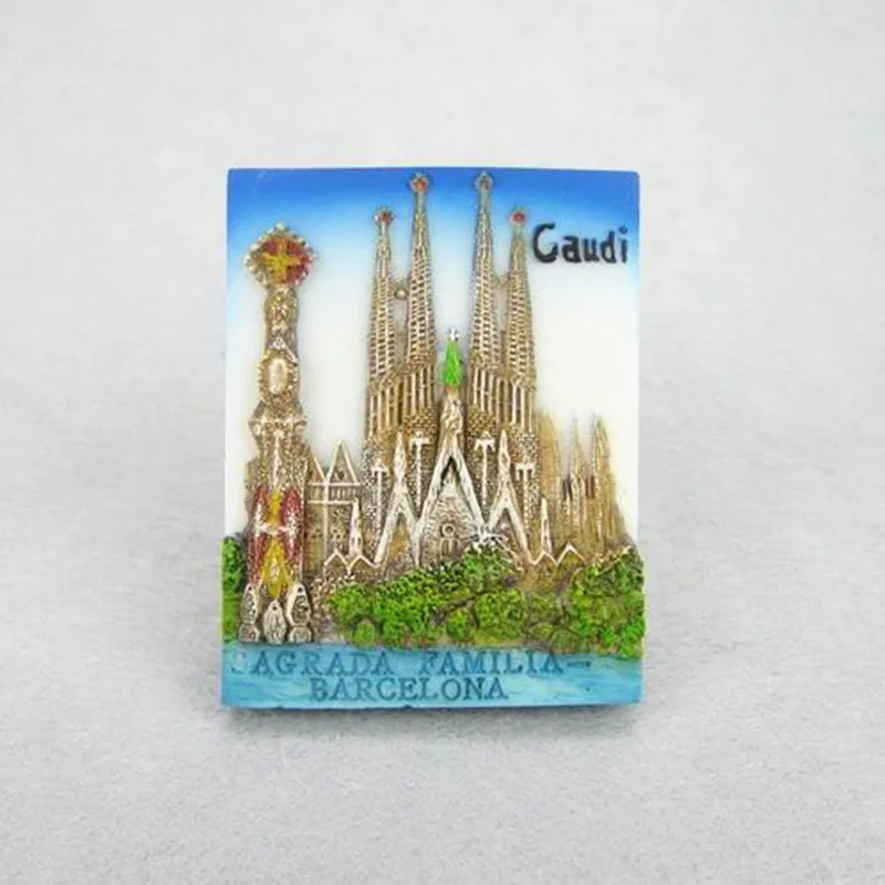 

Магниты на холодильник, магнитные наклейки для путешествий по всему миру с изображением испанской Гауди, храма сахарной семьи в Барселоне