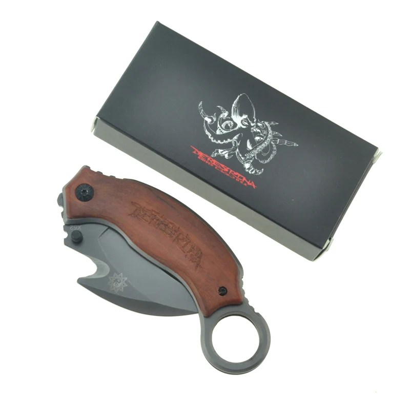 Высокое качество cs go counter strike karambit нож складной тактический охотничий холодный стальной нож с деревянной ручкой EDC инструмент
