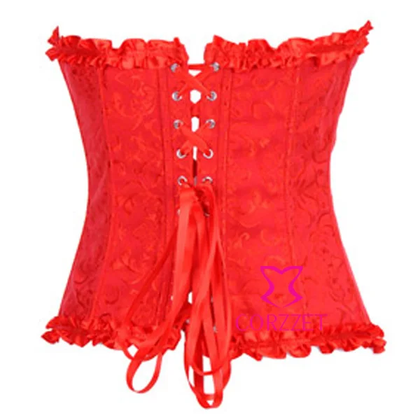 Женский красный жаккардовый корсет 6 цветов | Женская одежда