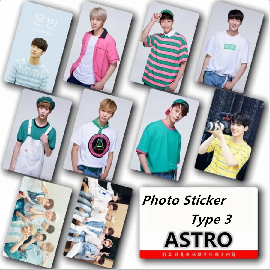 C Kpop Astro Кристальные наклейки для фотографий, новые модные летние Стикеры для фотографий, 10 шт - Цвет: C