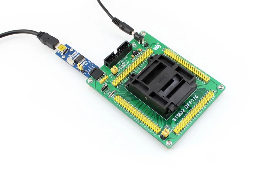 STM32 Socket STM32-QFP176 QFP176 LQFP176 0.5mm Pitch Yamaichi IC51-1764-1505-5 Designed for MCU Supports JTAG SWD USART | Компьютеры и