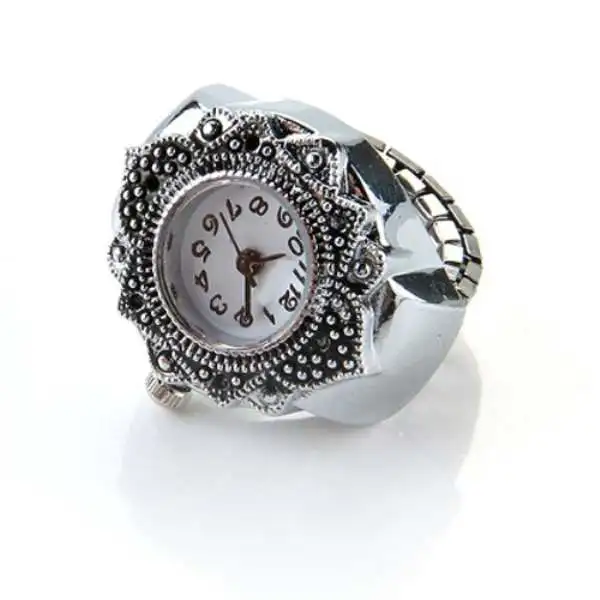 Tibetan Silver Flower Men Lady Finger Ring Watch 0.87&quot HOT | Украшения и аксессуары