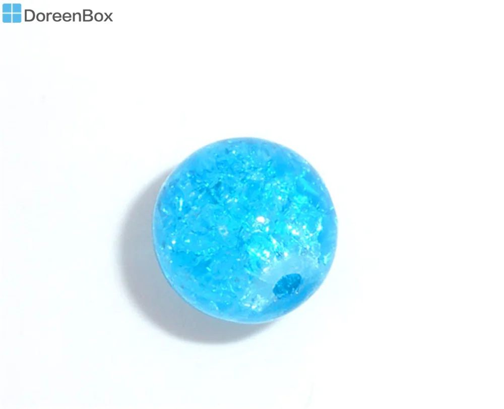 Doreen Box hot- 100 круглые стеклянные бусины диаметр 8 мм (B05631) | Украшения и аксессуары