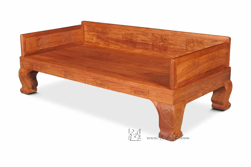 Новая китайская кровать Zen Arhat из розового дерева шезлонг Ming and Qing классический