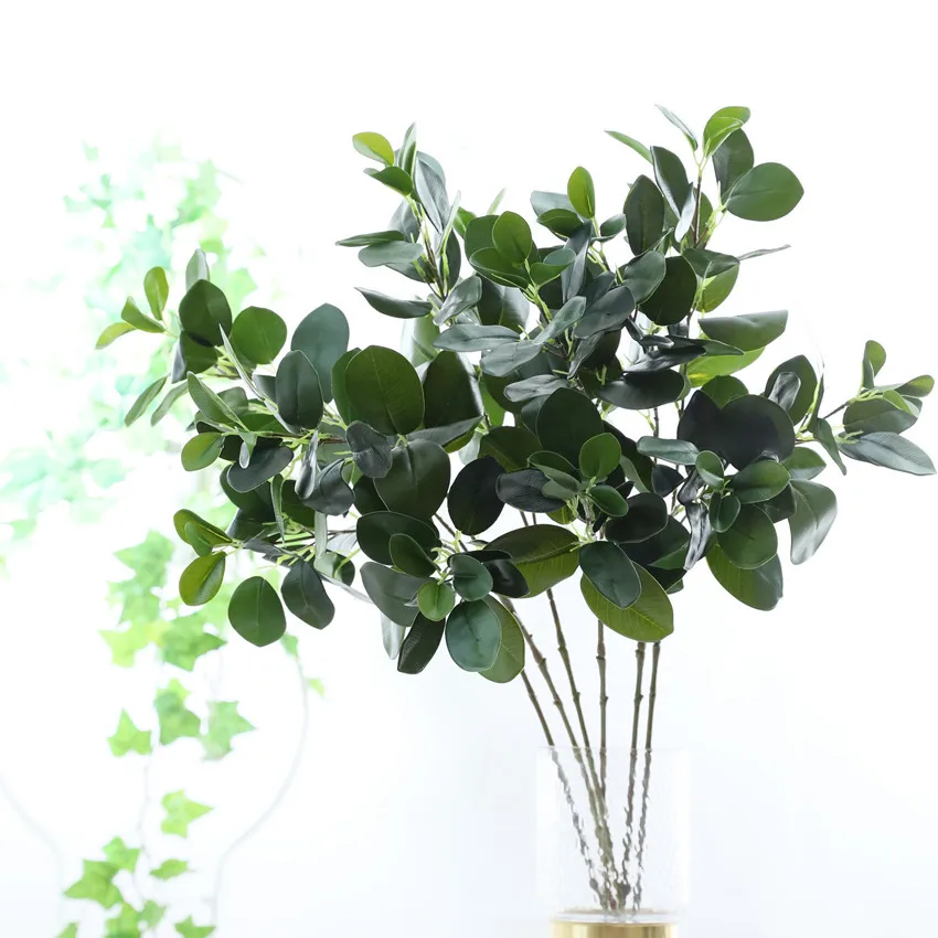 Искусственные Evergreen круглые Banyan дерево листья ветви дома Свадебные Рождественские украшения венок цветочный поддельный лист