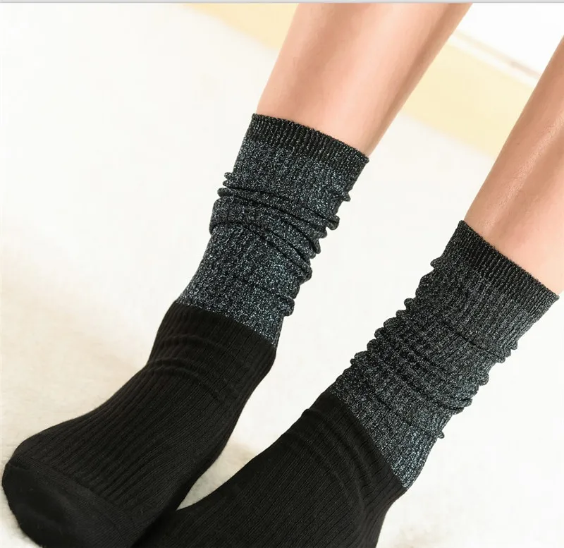 Модные короткие тонкие носки женские Харадзюку в стиле пэчворк весна корейский