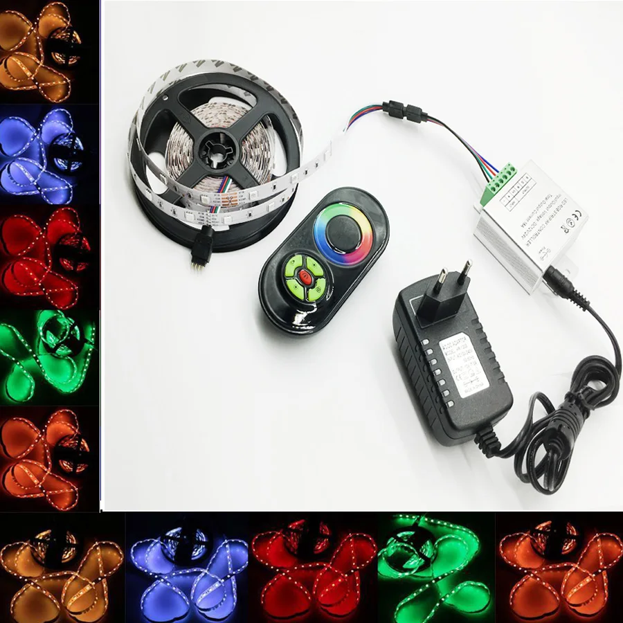 Светодиодная лента RGB 10 20 м 5050 не водонепроницаемая гибкая светодиодная +