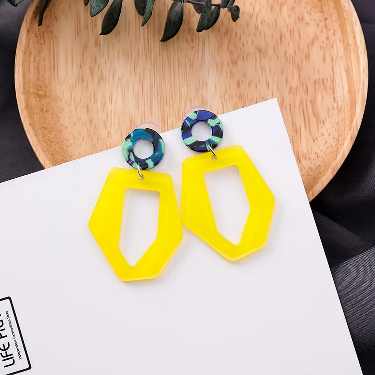 style-535-2 2,5* сладкий свежий летний серий серьги девушка сердце кулон "Апельсин" серьги длинные геометрические кактус серьги с пищевыми продуктами массивные украшения - Окраска металла: style-535-2