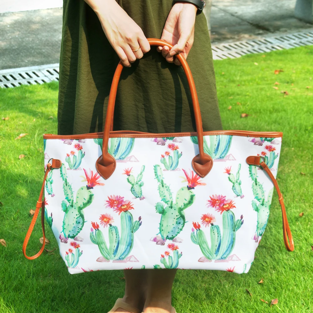 Оптовая продажа Домиль бесконечные кактус серии сумка Холст Строка Сумки Stringl