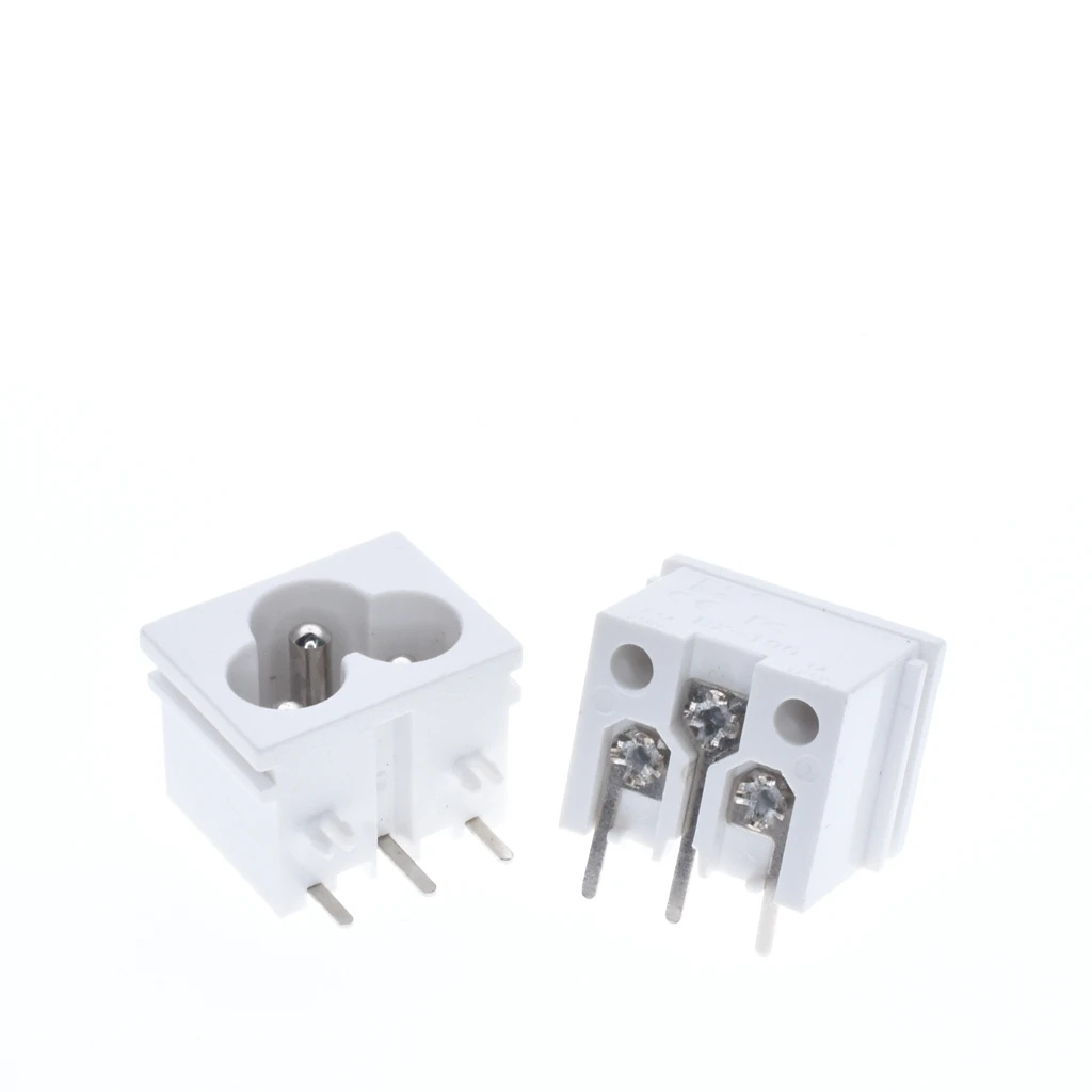 IEC320 C6 3-контактный переменного тока Мощность штекер входное гнездо 250V 2.5A черный