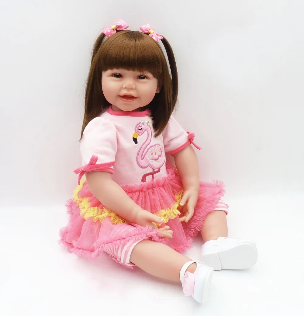 Принцесса bebes reborn menina большой размер 61 см силикон Реборн детские куклы игрушки
