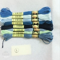 oneroom dmc819 892 multi color 10pcslot two labels thread cross stitch cotton sewing skeins embroidery thread floss kits 2