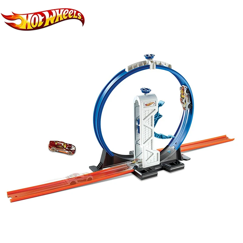 DMH51 Hotwheels Track Builder необходимый трек пакет и автомобиль ассортимент 3 в 1 Строительная игрушка горячий автомобиль супер колеса 3 стиль модель DNH84 - Цвет: DMH51