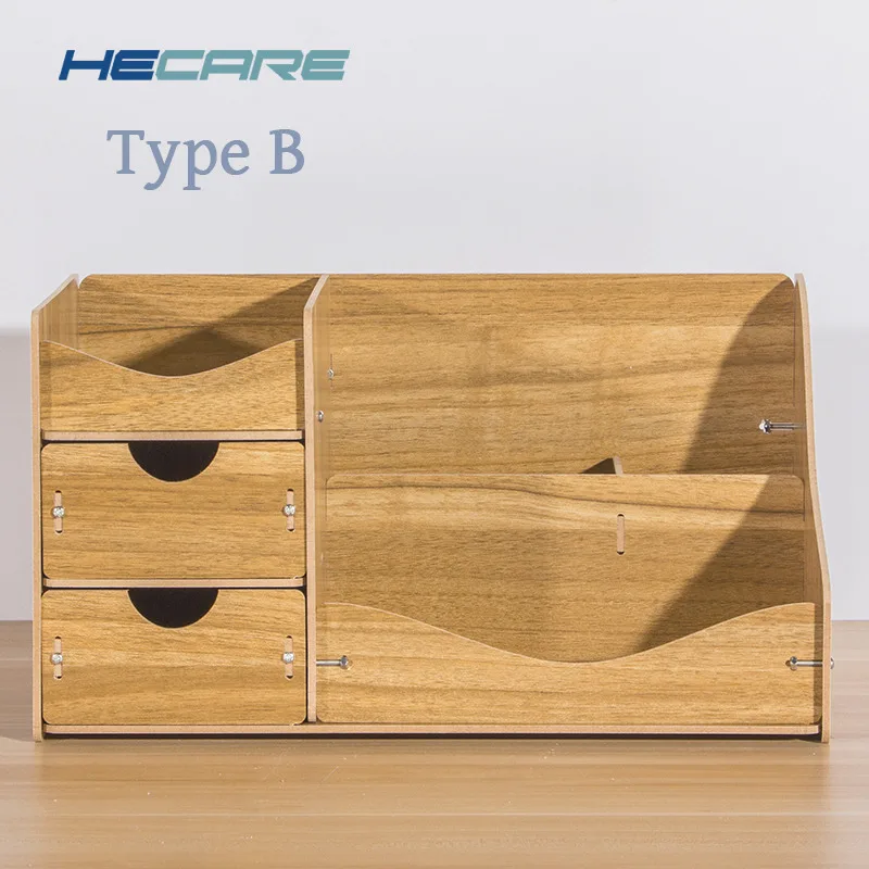 Walnut SD51 3 вида стилей, деревянная Экологически чистая деревянная коробка для макияжа, органайзер, большая емкость, косметический Органайзер, для домашнего хранения косметики - Цвет: Walnut SD51