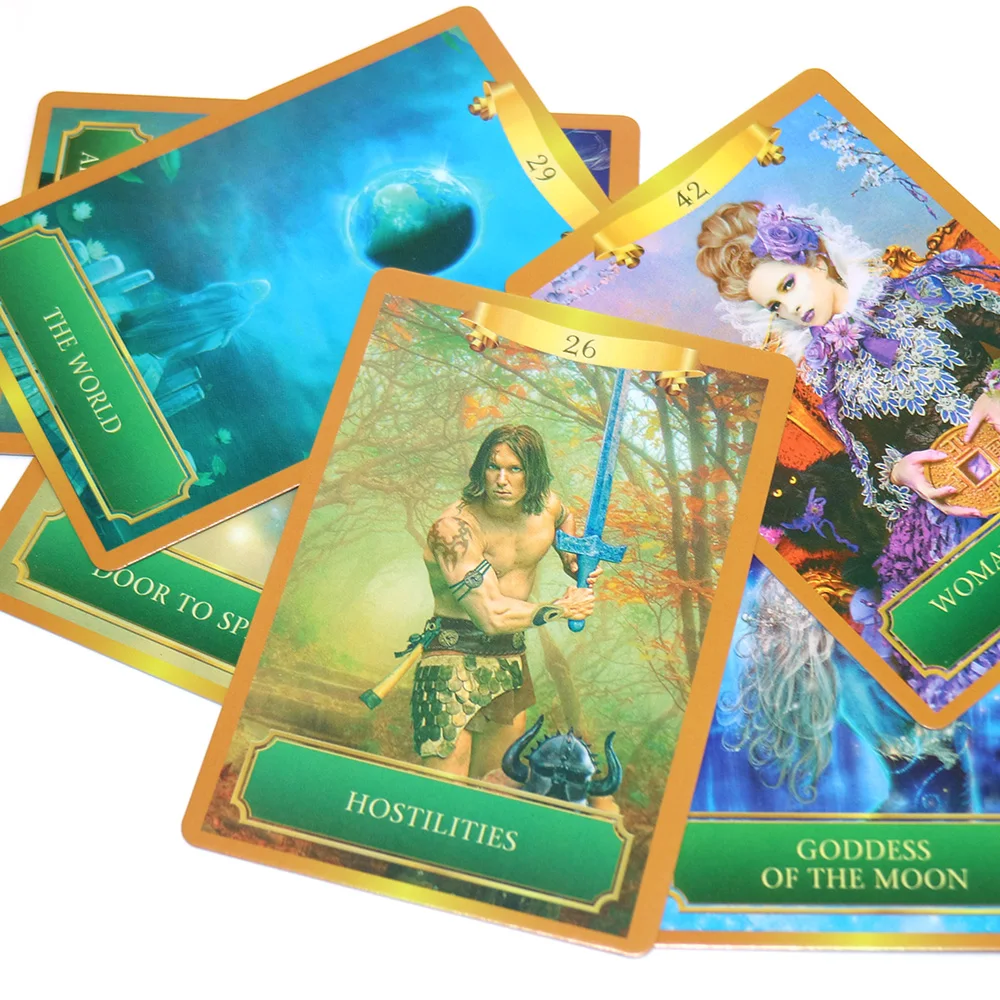 Полный английский мощность oracle карты 53 загадочная энергия гадания fate tarot