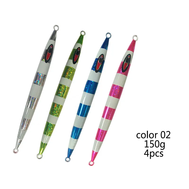 2 4PCS 150g Balleo 100 г 150 г 200 г 250 г 300 г 400 г светящаяся свинцовая рыба глубоководная металлическая джиг приманка в виде рыбной головы - Цвет: 2 4PCS 150g