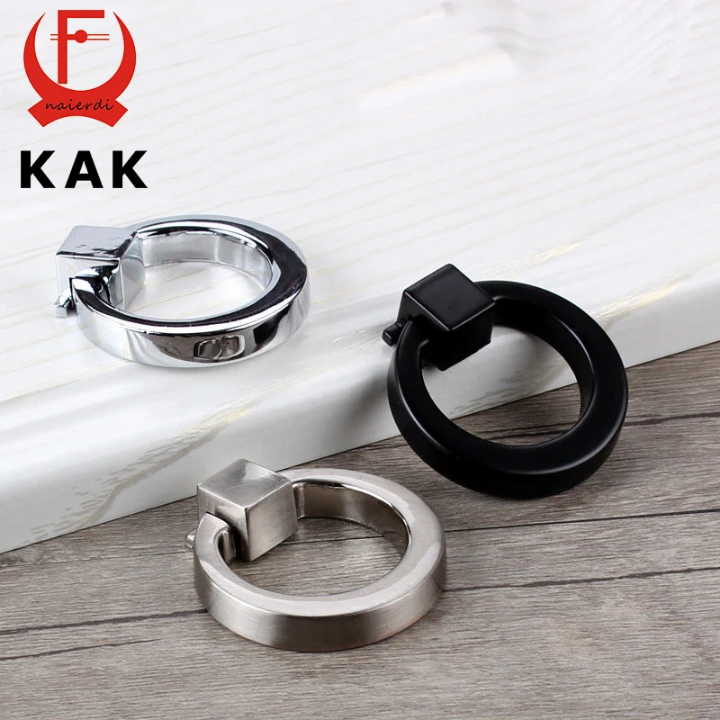 KAK 5 шт. кольцевые круглые ручки дверная ручка из цинкового сплава тянет