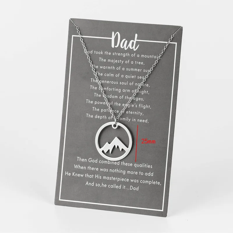 Wish Card Father как кулон &quotГора&quot ожерелье для украшения папы подарок на день