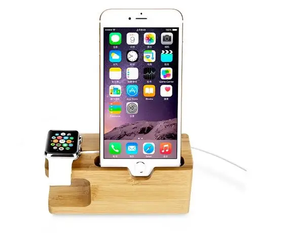 Бамбуковый Чехол для IPhone6 часы Apple 7 поколения кронштейн основание apple Watch чехол