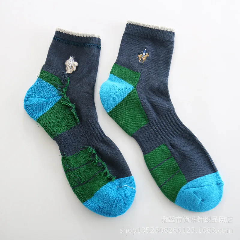 Высококачественные фирменные мужские носки поло хлопковые с вырезом лодочкой