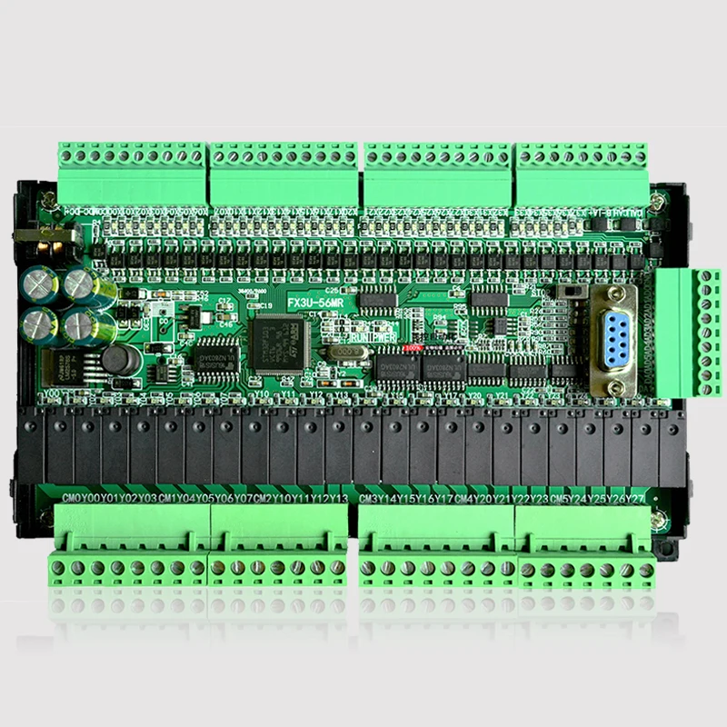 FX1N FX2N FX3U 56MR 32DI 24 реле 6AD 2DA PLC RS232 RS485 с протоколом Modbus RTU ptz-камеры 24VDC для Mitsubishi PLC, можете дополнительно