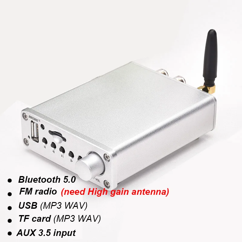 Lusya TPA3116 Bluetooth 5 0 цифровой аудио усилитель мощности 50 Вт * 2 AUX TF USB вход DC 15 24V
