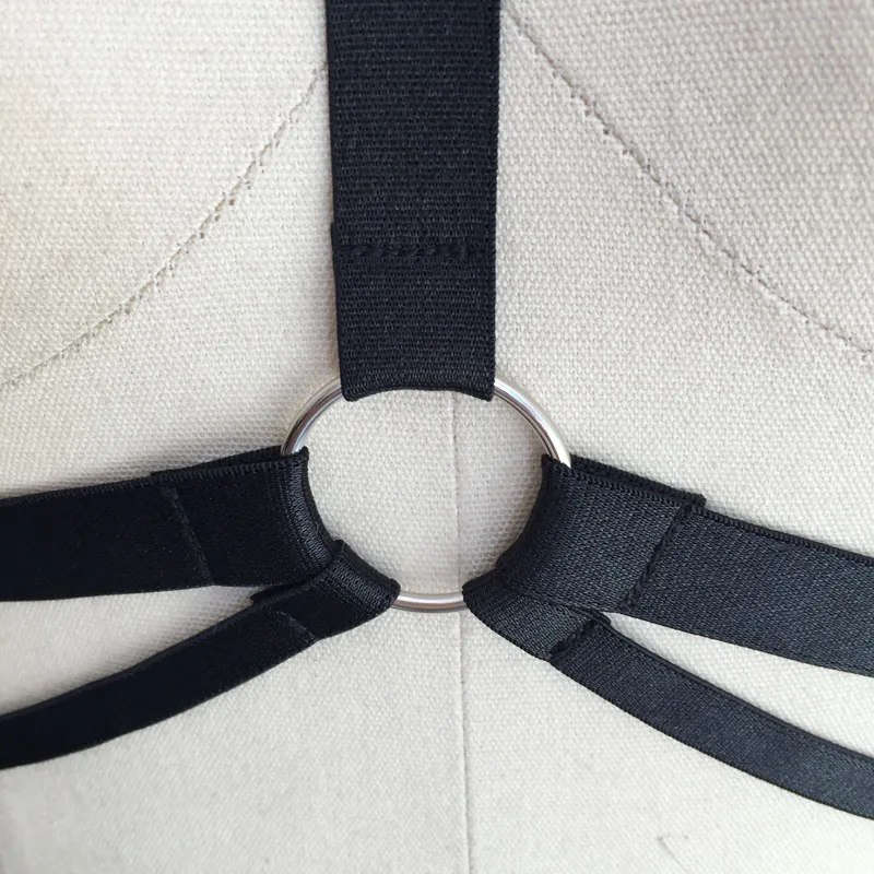 Бюстгальтер в черную клетку женский бюстгальтер стиле Харадзюку с