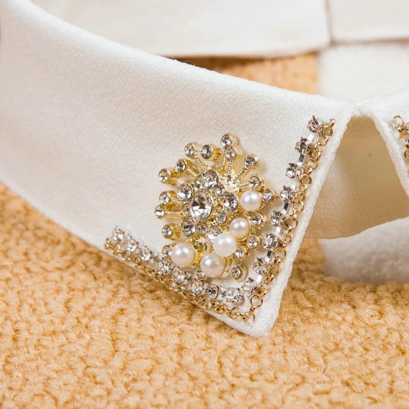 2018 рубашка искусственный воротник белый и черный галстук украшение для костюма