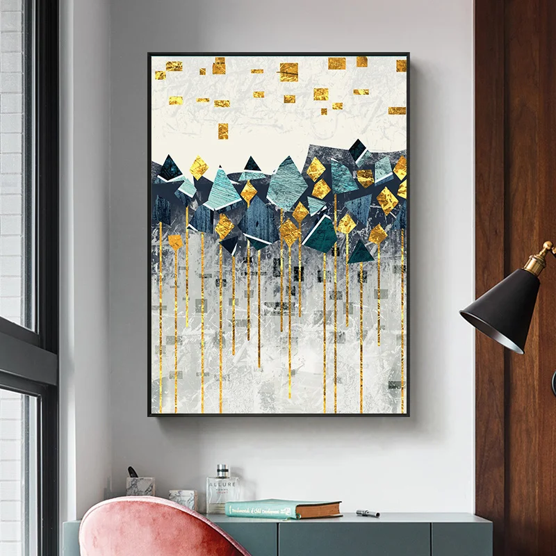 

Abstract Landscape Wall Art Canvas Painting Sunrise Modern Nordic Poster Wall Pictures For Living Room Home Decor Unframed