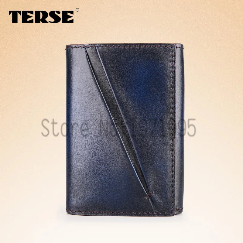 Terse_fashion мужской бумажник карточки 3 цвета натуральная кожа держателя карты