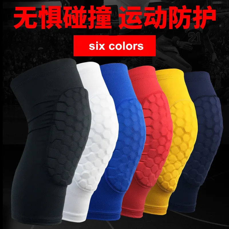Короткий эластичный рукав для футбола и баскетбола 2 шт.|knee pads|honeycomb crashproofleg knee support