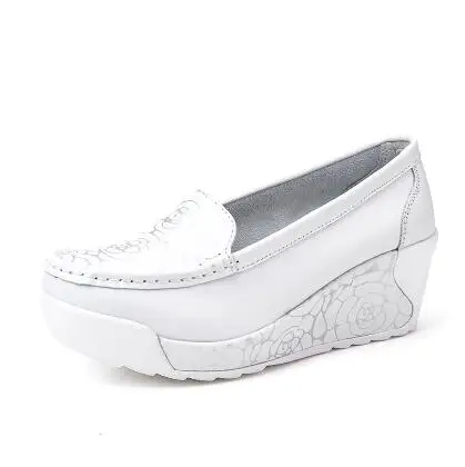 916 white ; коллекция года; сезон весна-лето; дышащая женская обувь с перфорацией; обувь для медсестры; белая обувь на платформе - Цвет: 916 white