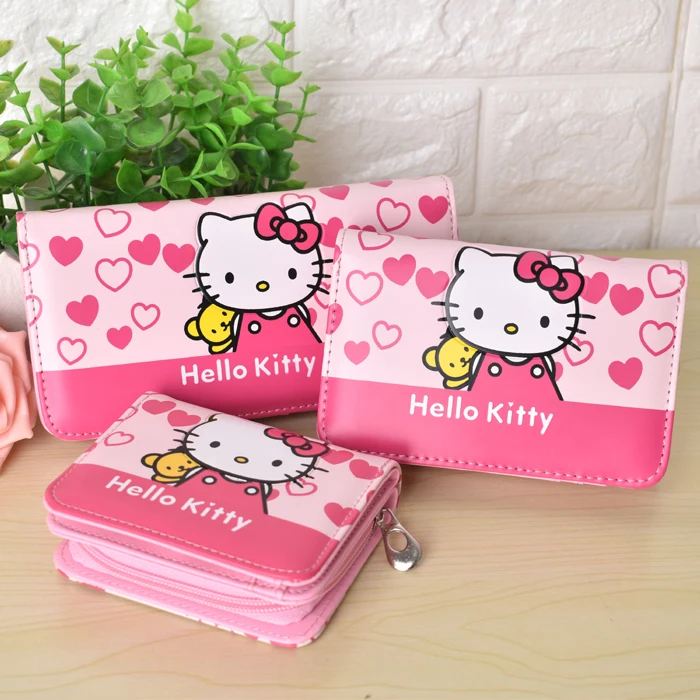 Милый мультфильм рисунок «Hello Kitty» известный Брендовая Дизайнерская обувь кошелек женские кожаные кошельки для Сумочка-клатч для девочек кошелек леди вечерние кошелек держатель для карт