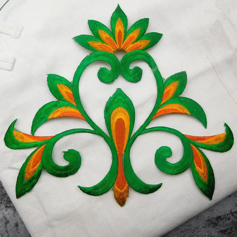1pc 24.5X22cm Ethnic Embroidery Cloth Sticking Dance National Decoration Decal Patch Performance Garment Accessory Lace | Дом и сад
