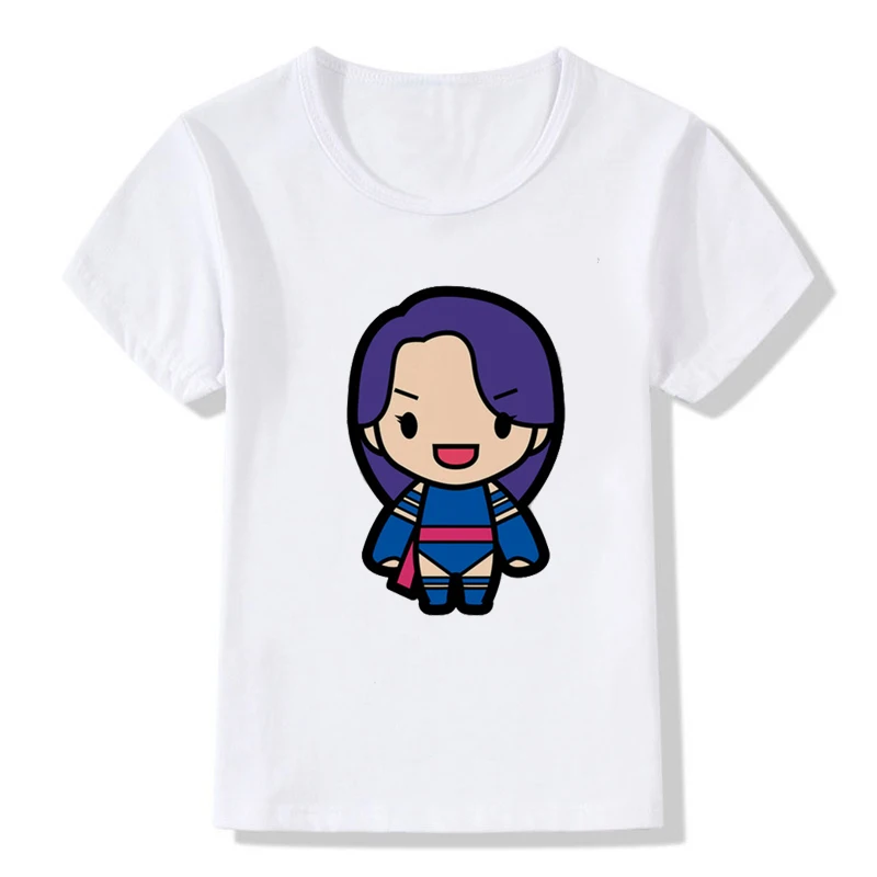 Летние топы для девочек/мальчиков футболки стиль Chibi забавная Футболка с принтом