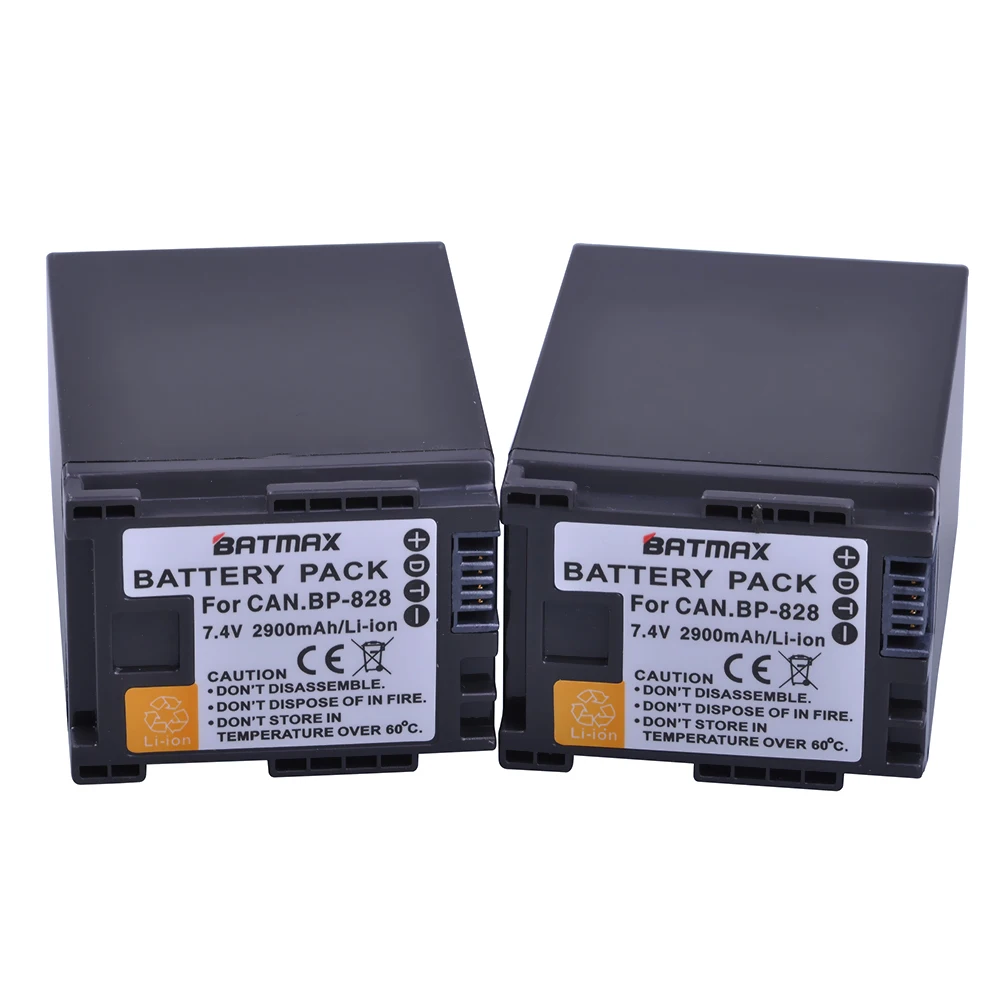 Батареи 2900 мАч BP 820 BP820 828 для Canon VIXIA GX10 XF400 XF405 HFG20 HFG30 HFG40 HFM41 HFM400 HFS21 HFS30 2 шт.|battery for