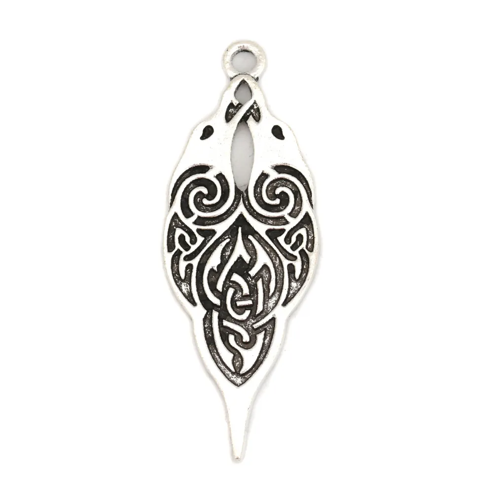 Подвески DoreenBeads из сплава цинка Круглые серебристого цвета с пентаграммой