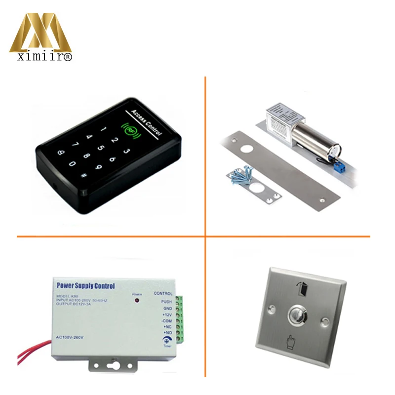 

F008 Kit Smart Single Door Access Sontrol Weigand Input Without Software Touch Keypad 125KHZ RFID Card Access Control Reader
