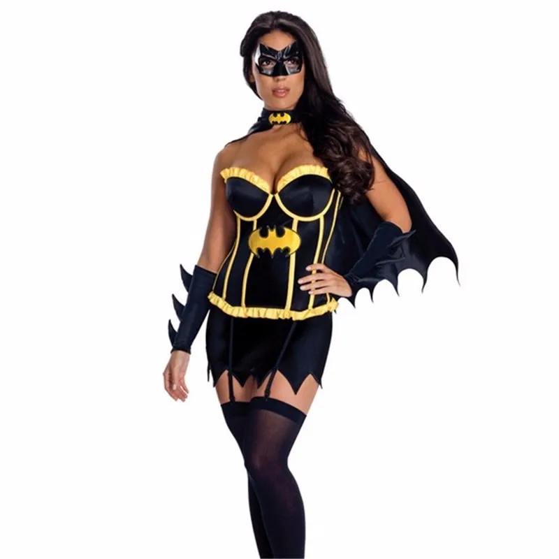 2018 высокое качество batwoman Сексуальная Супер герой костюм Делюкс Batgirl тусовщик