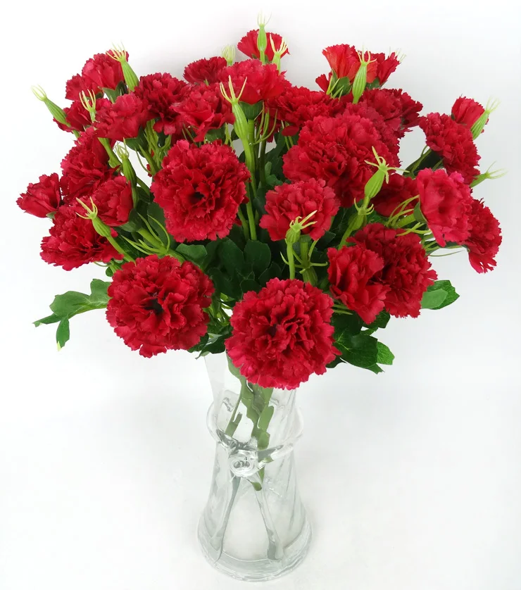 Искусственный цветок шелковая Гвоздика рождественский дом Свадьба Новый год